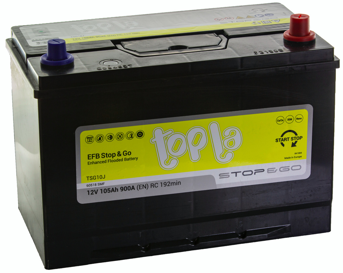 Аккумулятор Topla 112005 EFB 12V 105Ah 900A R+, Topla
